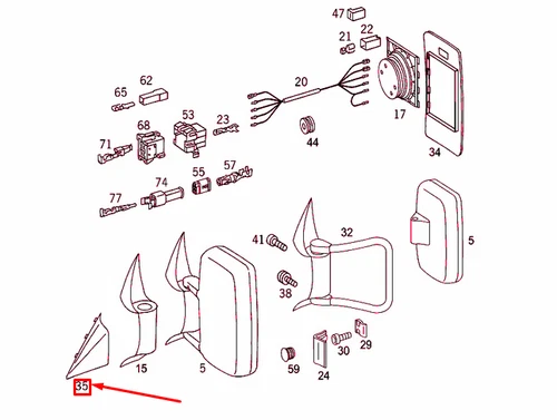 NEU MERCEDES-BENZ SPRINTER 903 TÜRSPIEGELVERKLEIDUNG VORNE LINKS A9018110007 - Bild 2 von 11