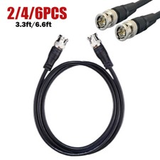 3/6FT BNC Male to Male Connector RG59 Coax Coaxial Video Cable Cord CCTV Camera