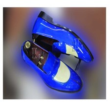 Handmade Men's Two Tone Patent Leather Split Toe Dress Leather Shoes, Sale !!!