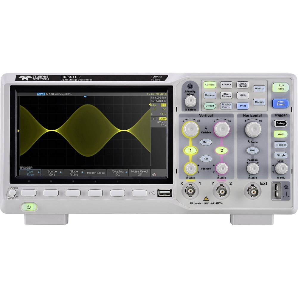 Teledyne LeCroy T3DSO1102 Oscilloscopio digitale 100 MHz 1 Gsa/s 14 Mpts 8 Bit