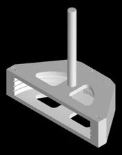 PTFE Labware ~ Fluoro Wafer Dipper 5.91" I.D. ~ Holds 3 wafers ~ SM6.3WD1