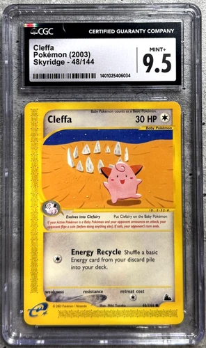 Pokémon Card Cleffa CGC 9.5 Mint+, e-Reader Skyridge 48/144, WOTC 2003 (1)