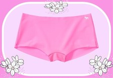 XL NO SHOW NEON Bubble Gum Stretch Victorias Secret PINK Boyshort Brief Panty