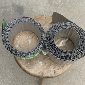 2 Vintage Partial Rolls Aluminum Lawn Edging MCM 60’s 70’s Grass Tree Landscape