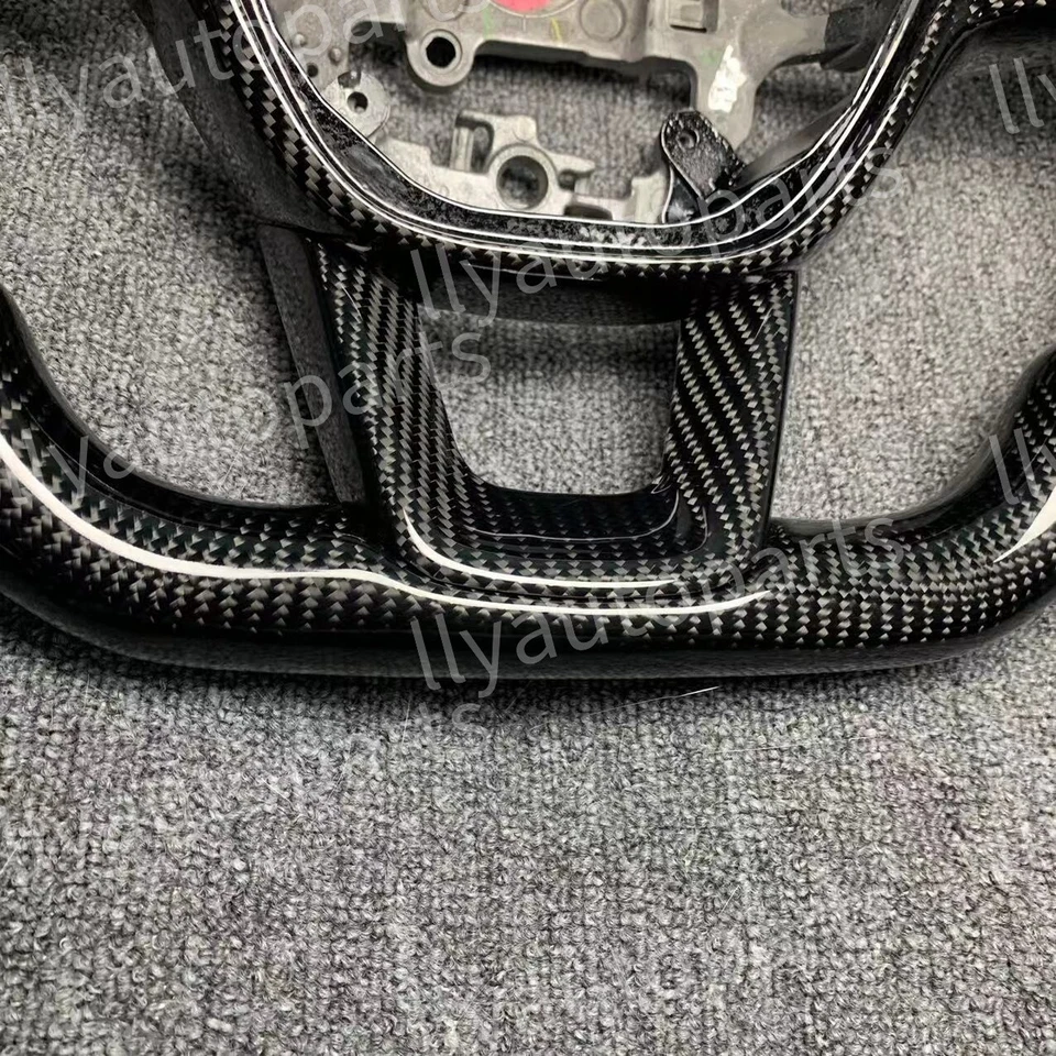 Volante de cuero de fibra de carbono real para Acura Integra 5ta generación 23-25 Foto 2 de 4