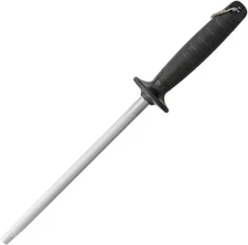 Lansky Sharpening Steel 8⅝" Fine Grit Butcher's Style Rod Non-Slip Handle/Guard