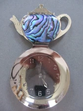 A Vintage Silver-Tone Metal Tea Caddy Spoon 4 O’Clock Tea Time Shell Decoration