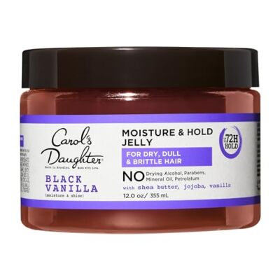 Moisture and Hold Hair Gel 12 Fl Oz for Curly Hair 72 Hours Hold Frizz Control