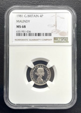 1981 Great Britain MAUNDY 4p Four Pence. Elizabeth II: NGC MS68