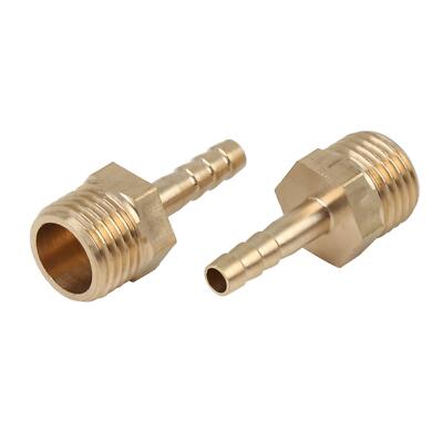 Sourcing Map Raccordo Per Tubo In Ottone - Barb 12mm X Filetto G1/2 Maschio, Connettore Dritto, 2 Pezzi, Per Acqua, Aria, Carburante