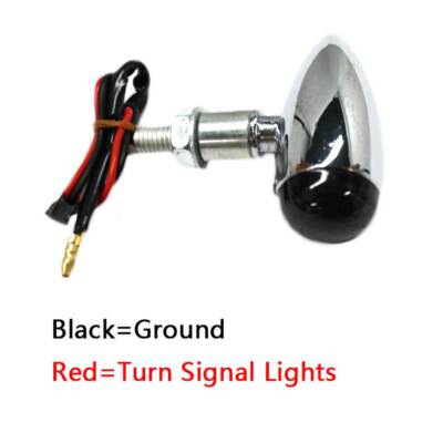 Pair Of Bullet Turn Signal Lights For Harley Softail - Chrome
