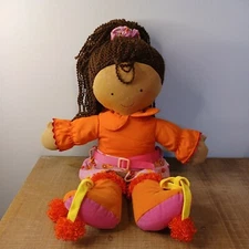 2010 Trendy Wendy 15" Cloth Rag Doll North American Bear Co Tie Toy MISSING VEST