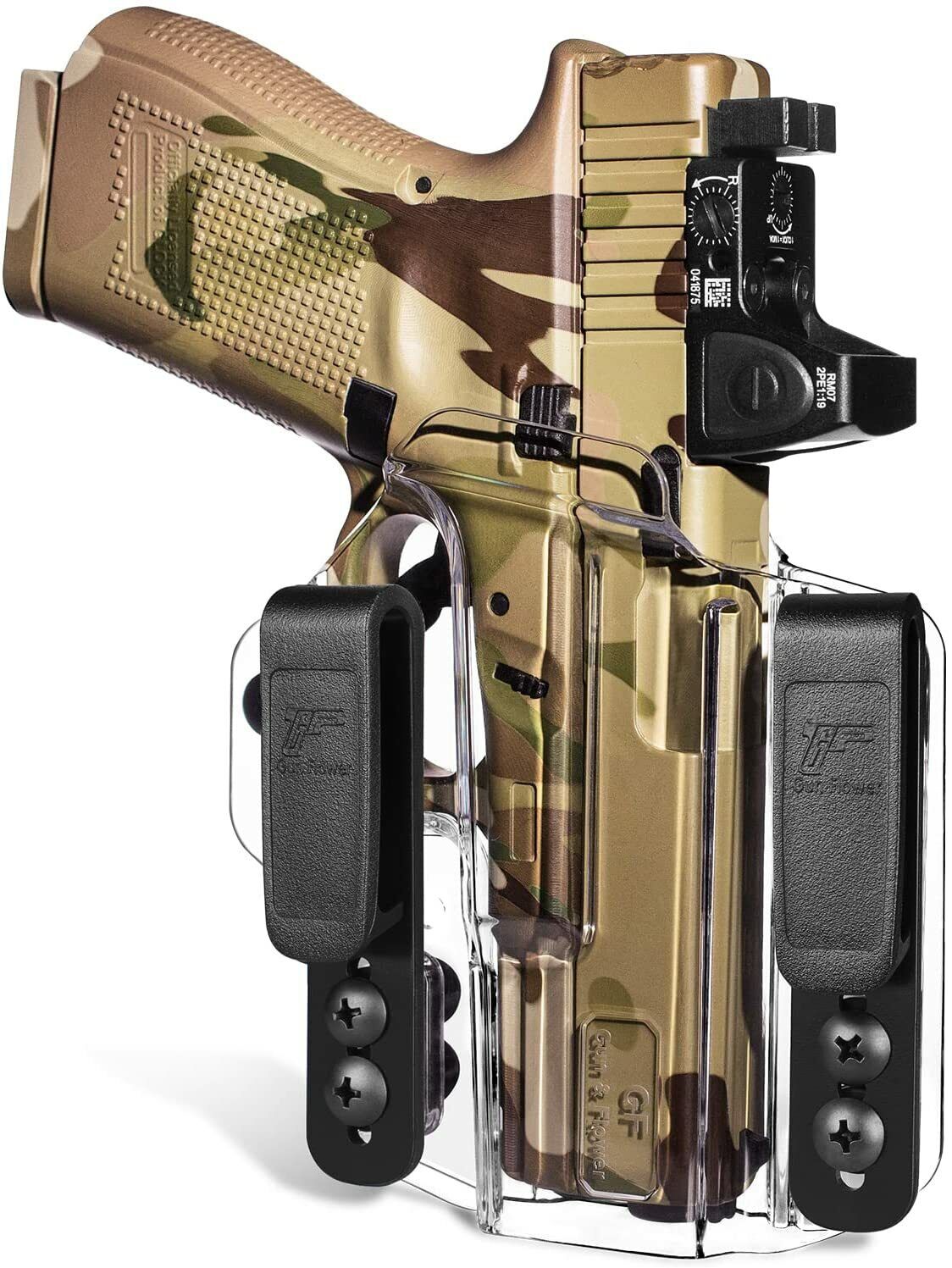 IWB/OWB Kydex Handgun Holster for Glock 17 19 19x 22 23 26 27 31 32 33 44 45