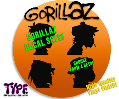 Gorillaz Band Sticker Bundles Noodle Murdock Russel 2D Phase 1