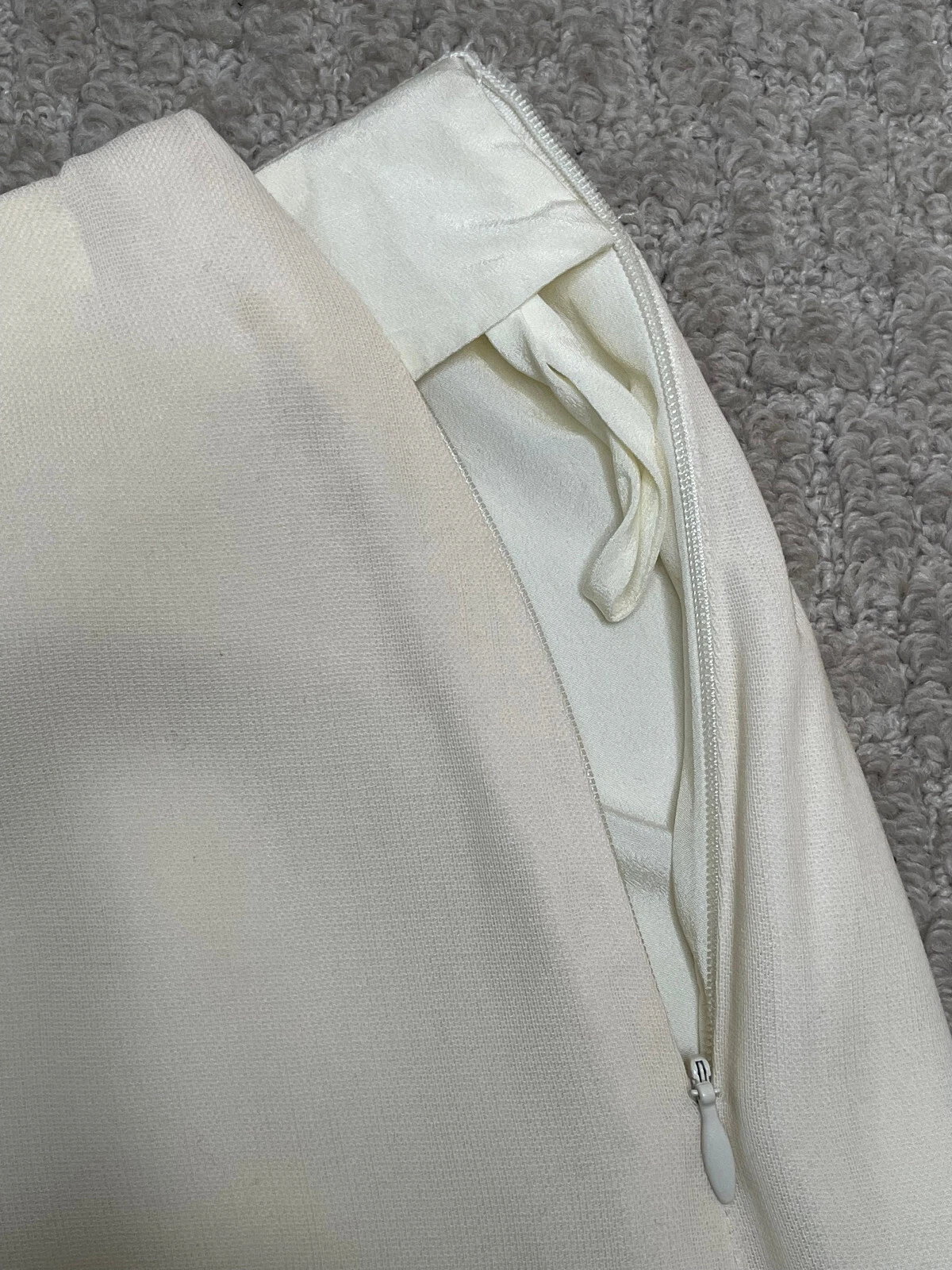 Gonna dritta vintage Valentino misto lana avorio donna 8 lusso