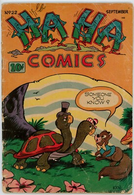 Ha Ha Comics 22 Creston 1945 GD- Funny Animal
