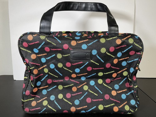 Bolso de Mano Grande Tupperware Colorido Logo Negro Bolso de Viaje con Correa - Imagen 6 de 12