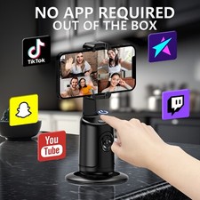 360  Auto Face Tracking Gimbal Stabilizer AI Tripod Phone Holder For Video Vlog