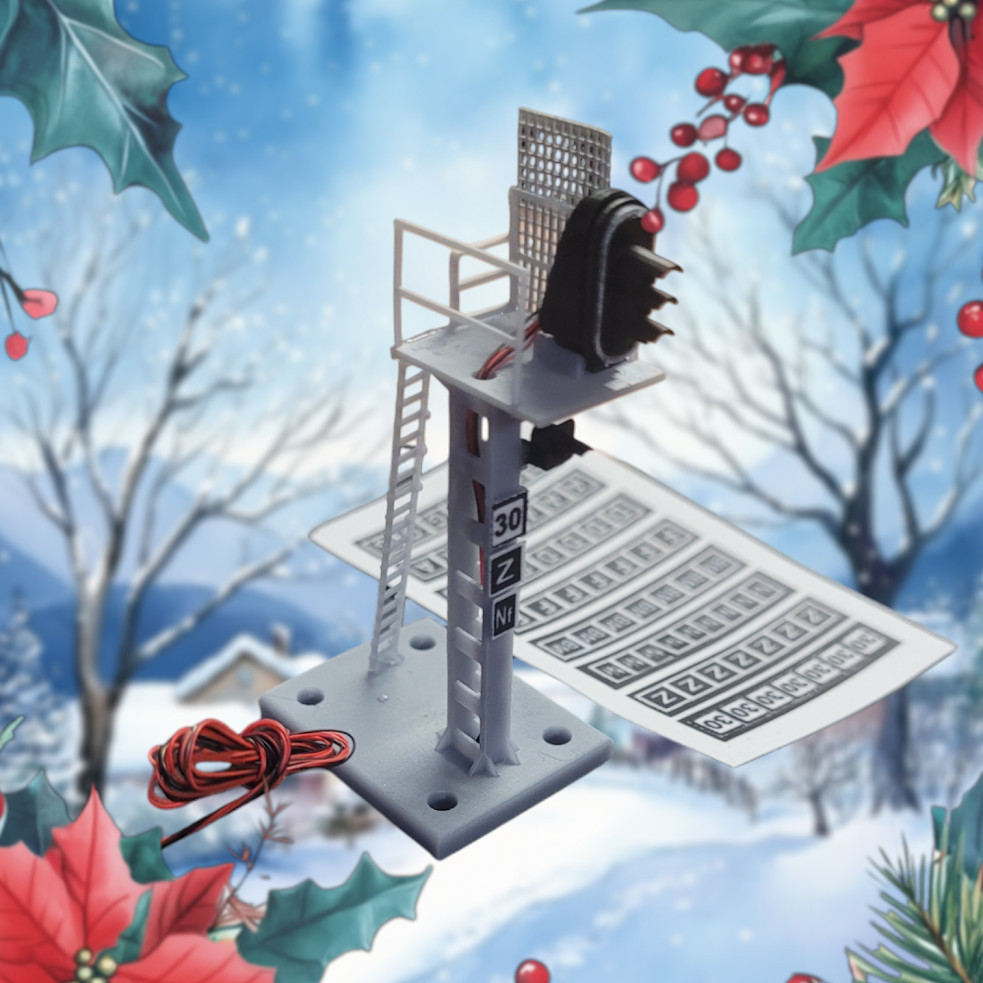 Signal 3 feux SNCF HO 1/87 haute fidélité pour réseau de collection