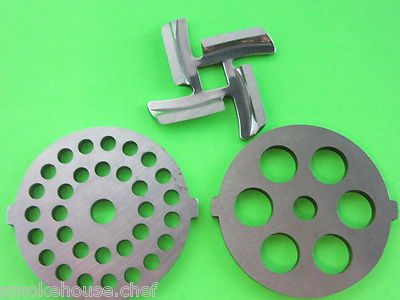 3 pc SET disc and knife for Oster Regency Kitchen Center meat food grinder