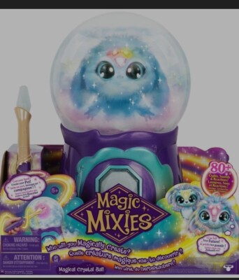 Magic Mixies Magische Nebel Kristallkugel mit interaktivem 8 Zoll blauem Plüschtier
