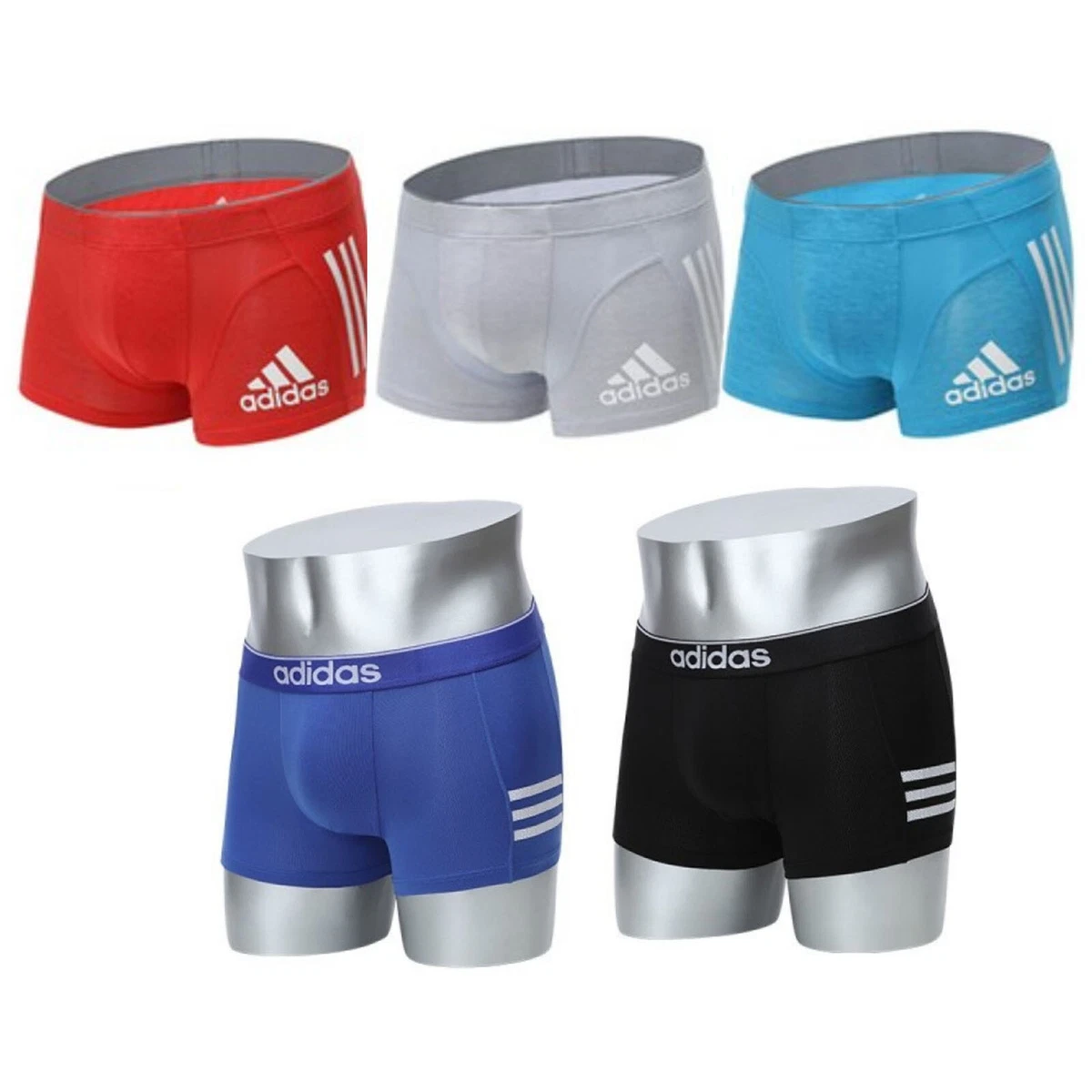 Tener cuidado actualizar Espere Adidas Men's Underwear Boxer Briefs Shorts 5 PACKS Climacool Revolution |  eBay