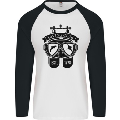 Scuba Tauchen Club Diver Deep Sea Wrack Herren L/S Baseball