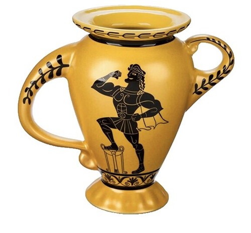 本日限定価格　HERCULES　ヘラクレス陶器製　置物４体 Disney Hercules 25th Anniversary Figural Ceramic Vase Mug 15 Oz