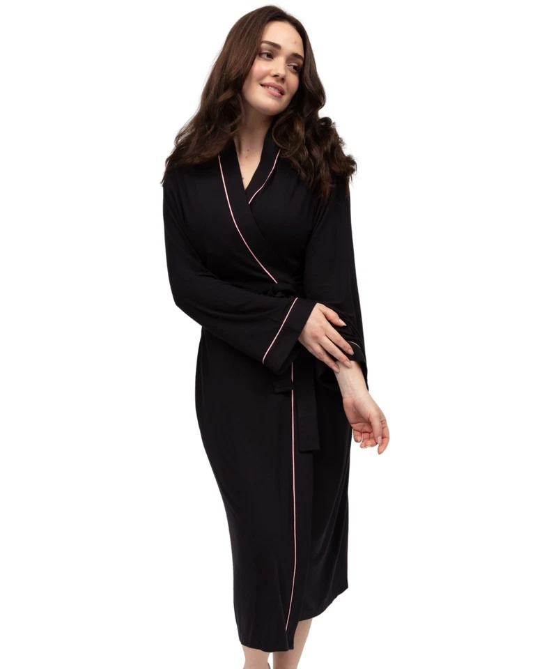 Cyberjammies Bonnie Dressing Gown Long Jersey Womens Comfortable Nightwear 5061 - Image 2 of 4