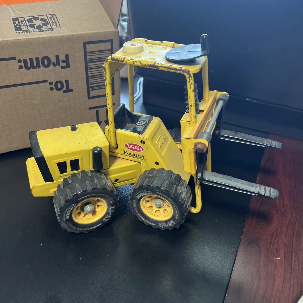 Tonka Forklift Indiana Vintage Manufacture Diecast Construction