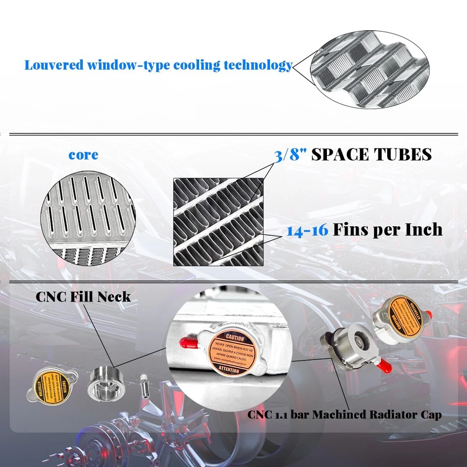 DPI2563A luminum Radiator Fit Chevy Trailblazer EXT Envoy 2002-2009 5.3L 6.0L V8 - Image 4 of 4