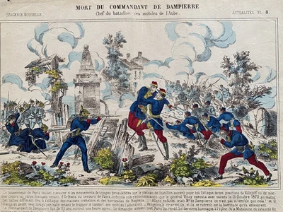 Image d'Epinal: Guerre 1870, mort du Commandant de Dampierre - Photo 1/4