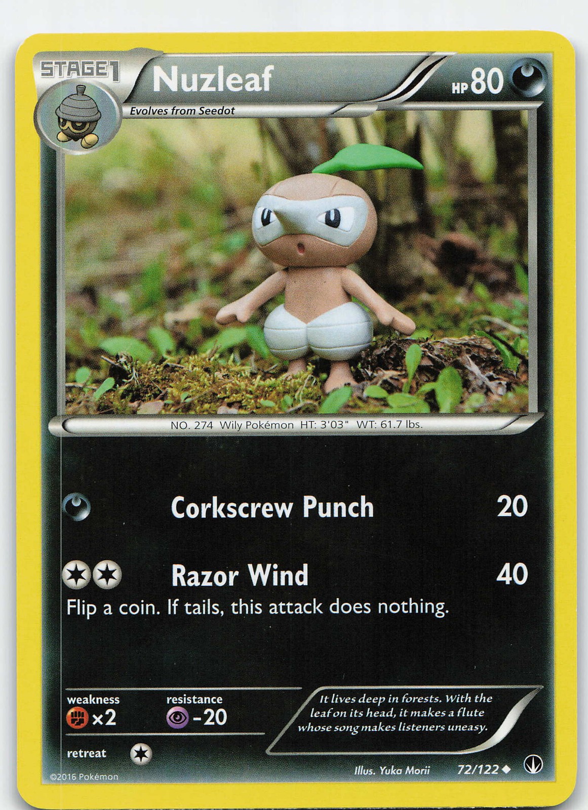 Nuzleaf 72/122 Uncommon Normal XY - BREAKpoint LP Pokémon