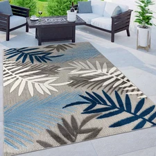 Rugshop Outdoor Rug Evora Palm Frond Indoor Outdoor Carpet Outdoor Rug for Porch