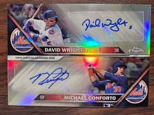 2016 Topps Chrome Dual Auto 4/25 David Wright Michael Conforto #DA-WC - Mets