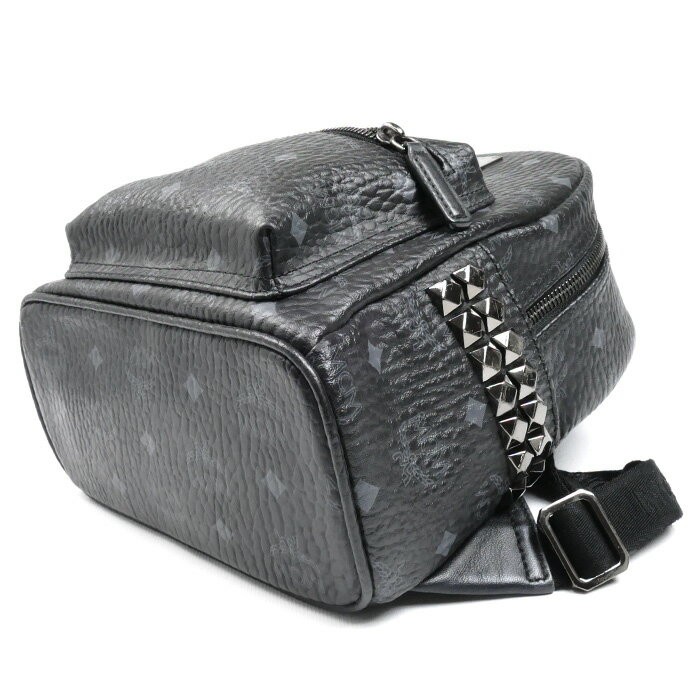 MCM Mini Backpack Stark Side Studs Visetos Black … - image 3