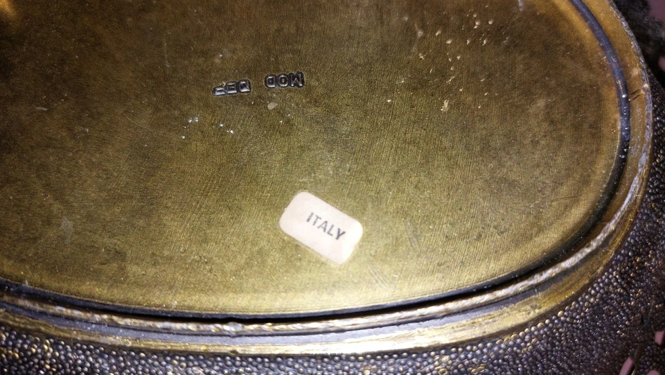 Vintage Italian Mod Dep Brass Filigree Ornate Bowl Approx. 10"x8" - Image 4 of 4