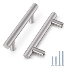 Probrico 12 Packbrushed Nickel Modern Cabinet Cupboard In Brushed Nickel