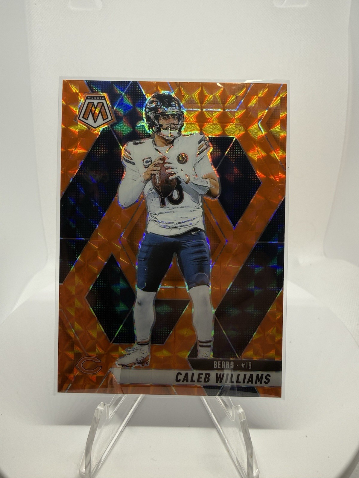 Panini 2025 Mosaic Orange Mosaic Prizm Caleb Williams #22 /199 Bears