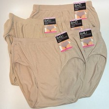NWT 5 Bali Comfort Revolution Brief Panties Beige/Nude 803J Size 6/7