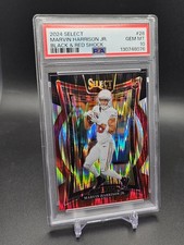 2024 Select Black Red Shock Rookie Marvin Harrison Jr PSA 10
