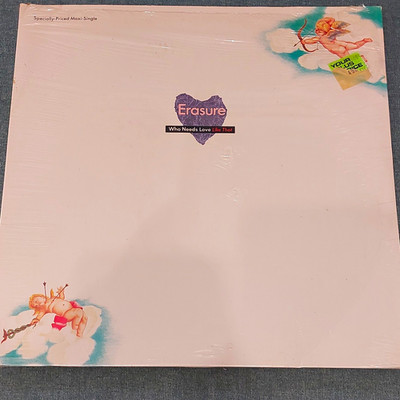 Erasure Vinyl Who Needs Love Like That Sire 1985 0-20404 12'' 45 RPM Black