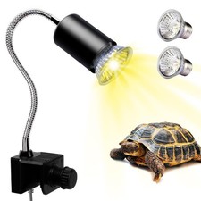 Reptile Heat Lamp Kit with Clamp Stand and Dual Bulbs for Tank
