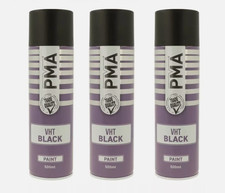 PMA VHT Paint Black Aerosol Fast Drying 500ml High Temperature x3 Cans