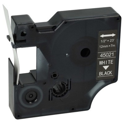 Schriftband für Dymo LabelPoint 150 300 350 200 250 100 Weiß/Schwarz 12mm 7m