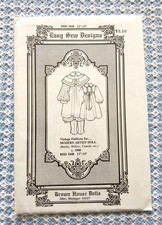 Uncut doll pattern  1890s DRESS  13-14 in, 2 styles, Brown House/Easy Sew 1048