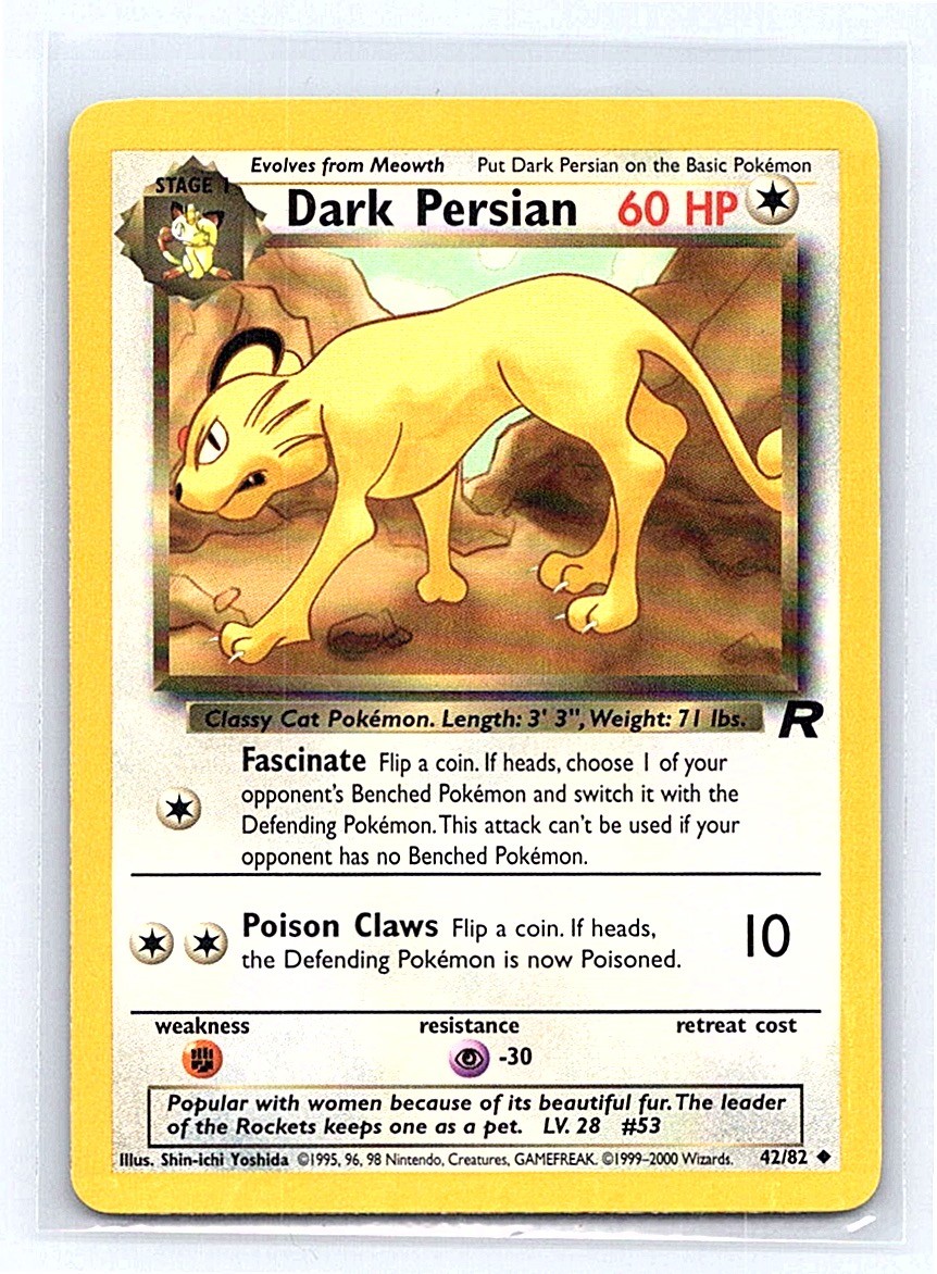 Dark Persian Unlimited 42/82 Team Rocket Uncommon NM