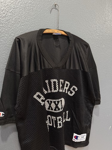 Vintage 90’s Champion Los Angeles Raiders Mesh Football Jersey Large Practice - Image 1
