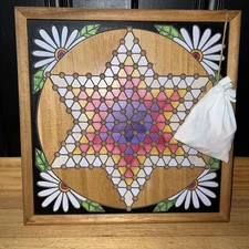 Primitives by Kathy Chinese Checkers Wood Game Board Wall or Tabletop Cottage