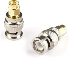 Gold SMA Male to BNC Male - Male to Female Adapter RF Connector - 4 Pack